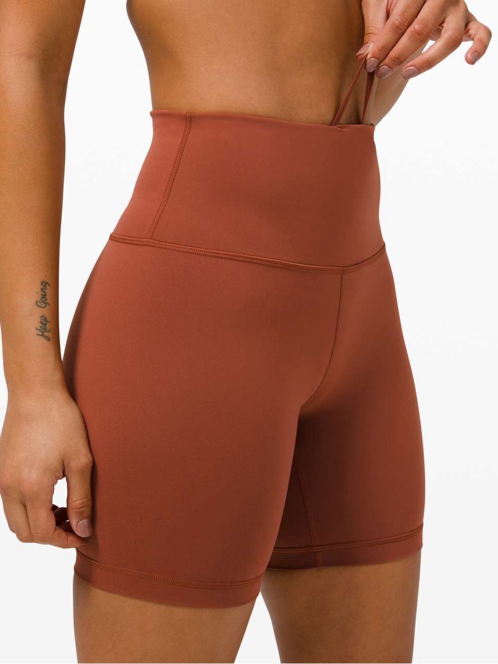 Lululemon wunder train 6” short dark terracotta size 6